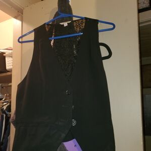 Candie's Black Sheer Vest